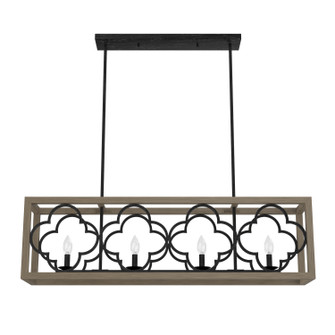 Gablecrest Four Light Linear Chandelier in French Oak (47|19099)