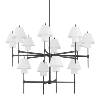 Glenmoore 12 Light Chandelier in Aged Brass (70|PI1899812-AGB/DB)