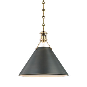 Metal No.2 One Light Pendant in Aged/Antique Distressed Bronze (70|MDS952-ADB)