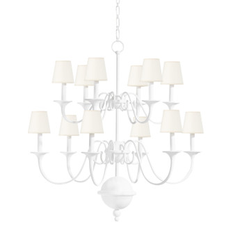 Windsor 12 Light Chandelier in White Plaster (70|MDS433-WP)