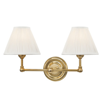 Classic No.1 Two Light Wall Sconce in Aged Brass (70|MDS102-AGB)