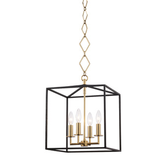 Richie Four Light Pendant in Aged Brass/Black (70|BKO150-AGB/BK)