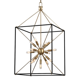 Glendale 13 Light Chandelier in Aged Brass/Black (70|8920-AGB)