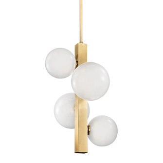 Hinsdale Four Light Pendant in Aged Brass (70|8704-AGB)