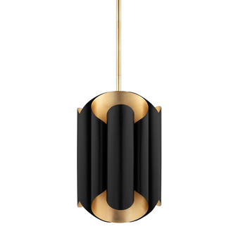 Banks Six Light Pendant in Gold Leaf/Black (70|8513-GL/BK)
