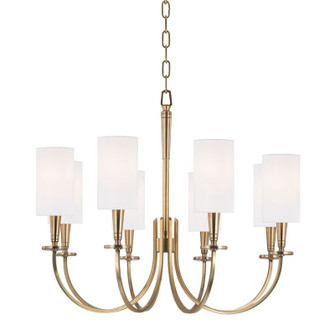 Mason Eight Light Chandelier in Aged Brass (70|8028-AGB)
