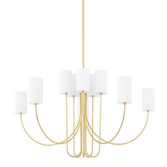 Harlem Ten Light Chandelier in Aged Brass (70|6848-AGB)