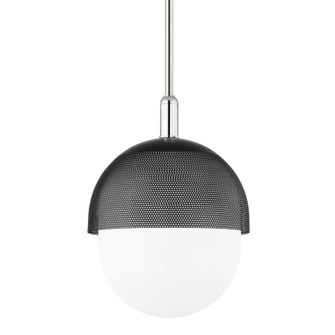 Nyack One Light Pendant in Polished Nickel/Black (70|6114-PN/BK)