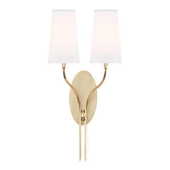 Rutland Two Light Wall Sconce in Aged Brass (70|3712-AGB-WS)