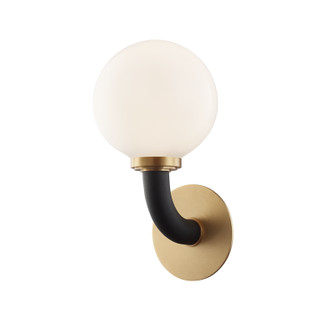 Werner One Light Wall Sconce in Aged Brass/Black (70|3631-AGB/BK)