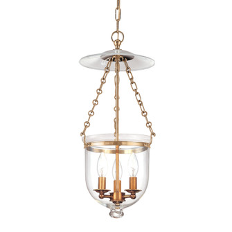 Hampton Three Light Pendant in Aged Brass (70|252-AGB-C1)