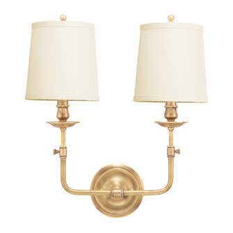 Logan Two Light Wall Sconce in Aged Brass (70|172-AGB)