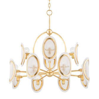 Danes 12 Light Chandelier in Vintage Gold Leaf (70|1534-VGL)