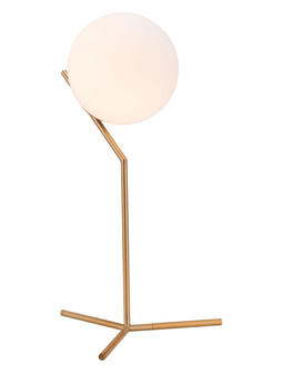 Tirol One Light Table Lamp in Brass, White (339|56104)