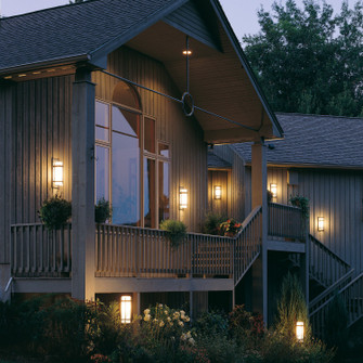Banded One Light Outdoor Wall Sconce in Coastal Dark Smoke (39|305893-SKT-77-GG0034)