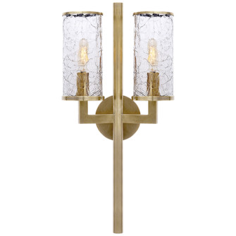 Liaison Two Light Wall Sconce in Antique-Burnished Brass (268|KW 2201AB-CRG)