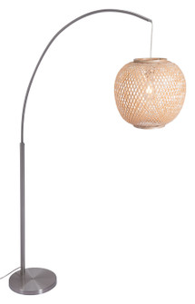 Halzey One Light Floor Lamp in Natural, Silver (339|56098)