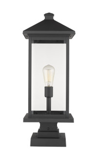 Portland One Light Outdoor Pier Mounted Fixture in Black (224|531PHBXLS-SQPM-BK)