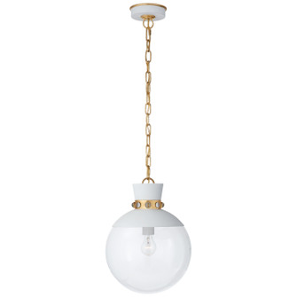 Lucia One Light Pendant in White with Gild (268|JN 5051WHT/G-CG)
