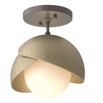 Brooklyn One Light Semi-Flush Mount in Dark Smoke (39|121377-SKT-07-84-GG0711)