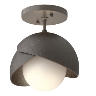 Brooklyn One Light Semi-Flush Mount in Dark Smoke (39|121377-SKT-07-14-GG0711)