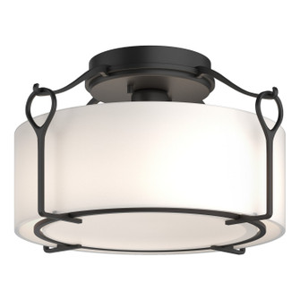 Bow One Light Semi-Flush Mount in Black (39|121142-SKT-10-GG0218)