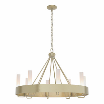 Banded Eight Light Chandelier in Modern Brass (39|105040-SKT-86-FD0611)