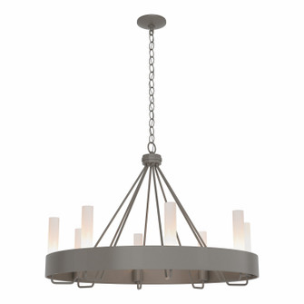 Banded Eight Light Chandelier in Dark Smoke (39|105040-SKT-07-FD0611)