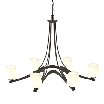 Ribbon Six Light Chandelier in Oil Rubbed Bronze (39|104106-SKT-14-GG0236)