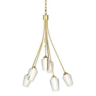 Flora Six Light Chandelier in Modern Brass (39|103043-SKT-86-ZS0354)
