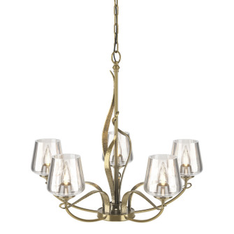 Flora Five Light Chandelier in Modern Brass (39|103040-SKT-86-ZM0236)