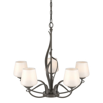 Flora Five Light Chandelier in Dark Smoke (39|103040-SKT-07-GG0236)