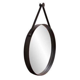 Huntley Mirror in Brushed Black w/ Leather Strap (204|92267)