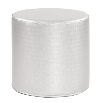 No Tip Cylinder Ottoman in Luxe Mercury (204|851-770)