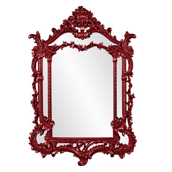 Arlington Mirror in Glossy Burgundy (204|84001BU)