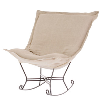 The Linen Puff Scroll Puff Rocker in Brown (204|600-610)
