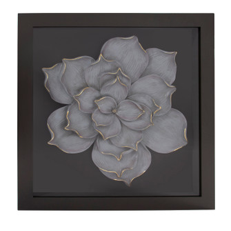 Wall Art in Gray Flower with Gold Accents (204|60043)