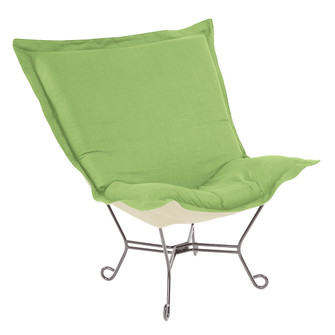 Scroll Puff Scroll Puff Chair in Linen Slub Grass (204|500-645)