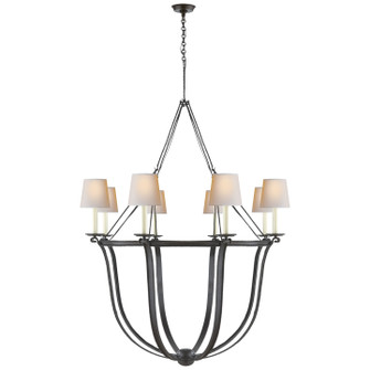 Lancaster Eight Light Chandelier in Aged Iron (268|CHC 1577AI-NP)