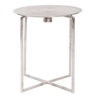 Spiral Top Accent Table in Raw Silver (204|35147)