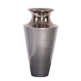 Flared Aluminum Vase in Smoke w/ Gray Glaze (204|35134)