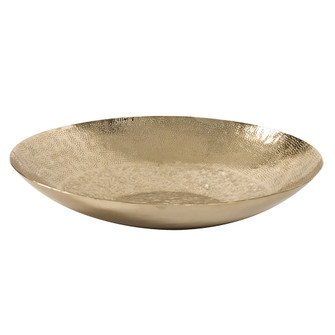 Gold Aluminum Decorative Bowl in Textured Gold (204|35087)