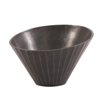 Chiseled Metal Bowl in Black (204|35043)