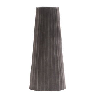 Chiseled Metal Vase in Black (204|35041)