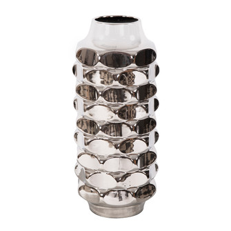 Hammered Metallic Vase in Electroplated Metallic Silver (204|34181)