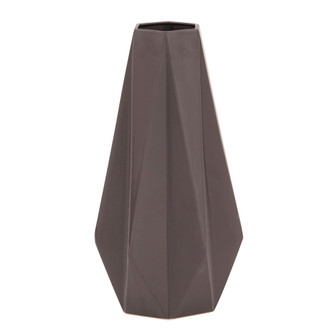 Geometric Star Vase in Matte Graphite (204|34174)