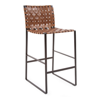 Woven Leather Chairs Barstool in Brown (204|27013)