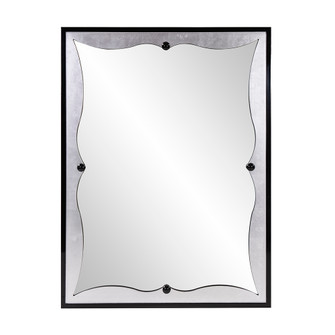 McKnight Mirror in Silver leaf w/ glossy black (204|14307)