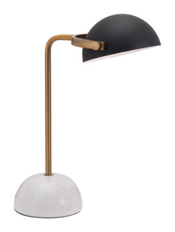 Irving One Light Table Lamp in Black, Brass, White (339|56076)