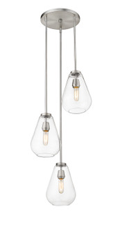 Ayra Three Light Chandelier in Brushed Nickel (224|488P8-3R-BN)